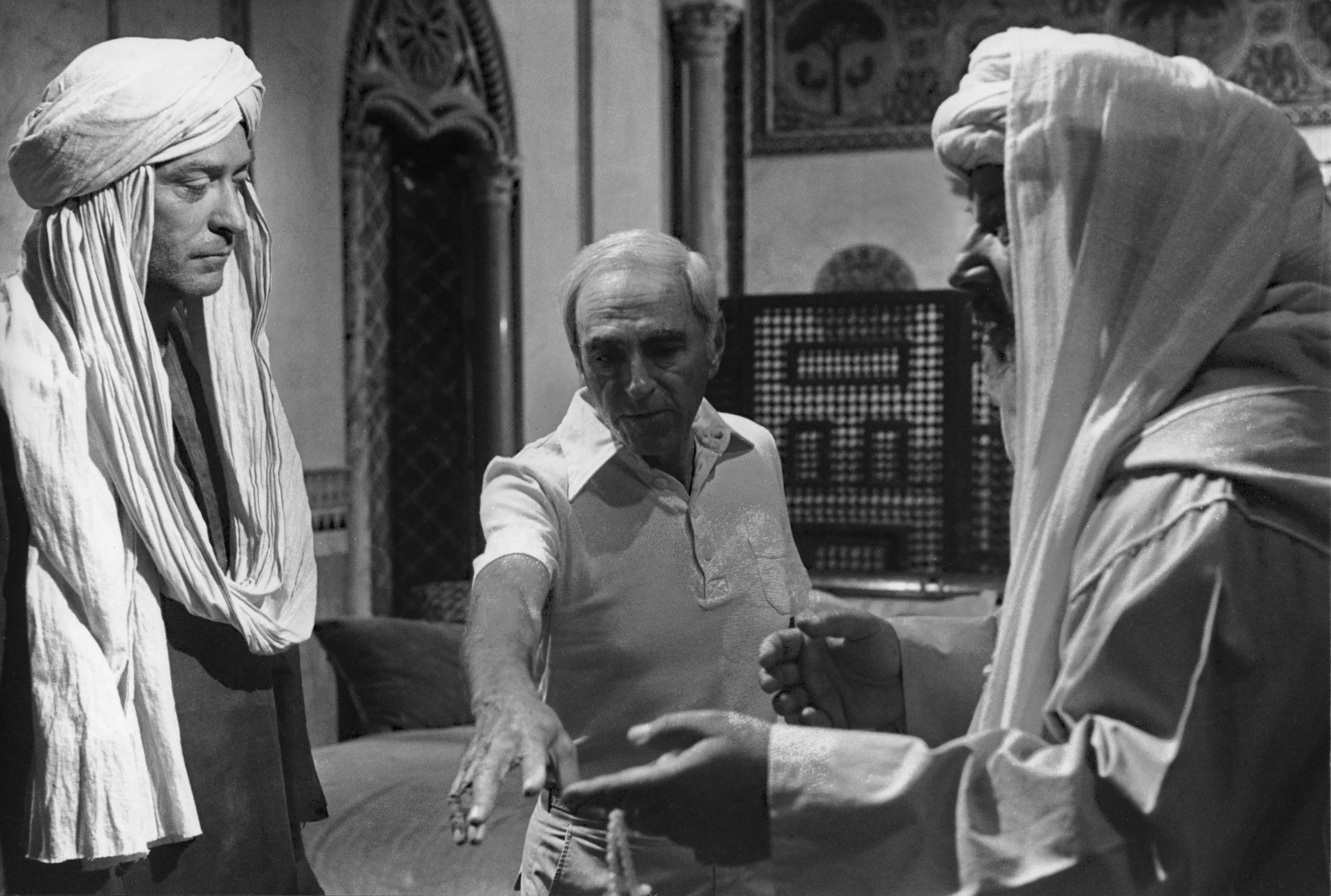 With Michael Caine On the set for Ashanti (1979)