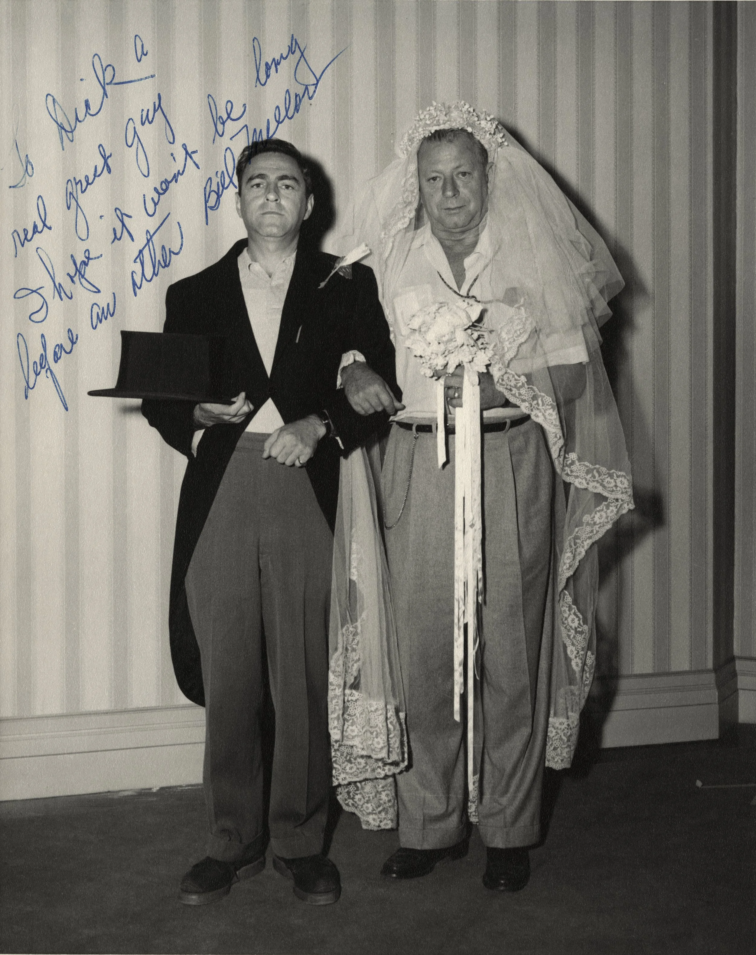 Richard Fleischer and Bill Mellor - hamming it up at Yale Drama School