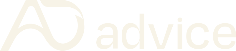 Logo with the text 'AdVise' in stylized font