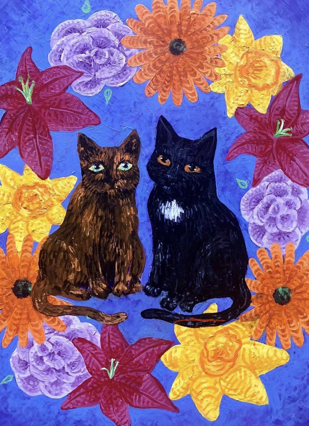 Squee and Kouro, Acrylic, 11"x14"