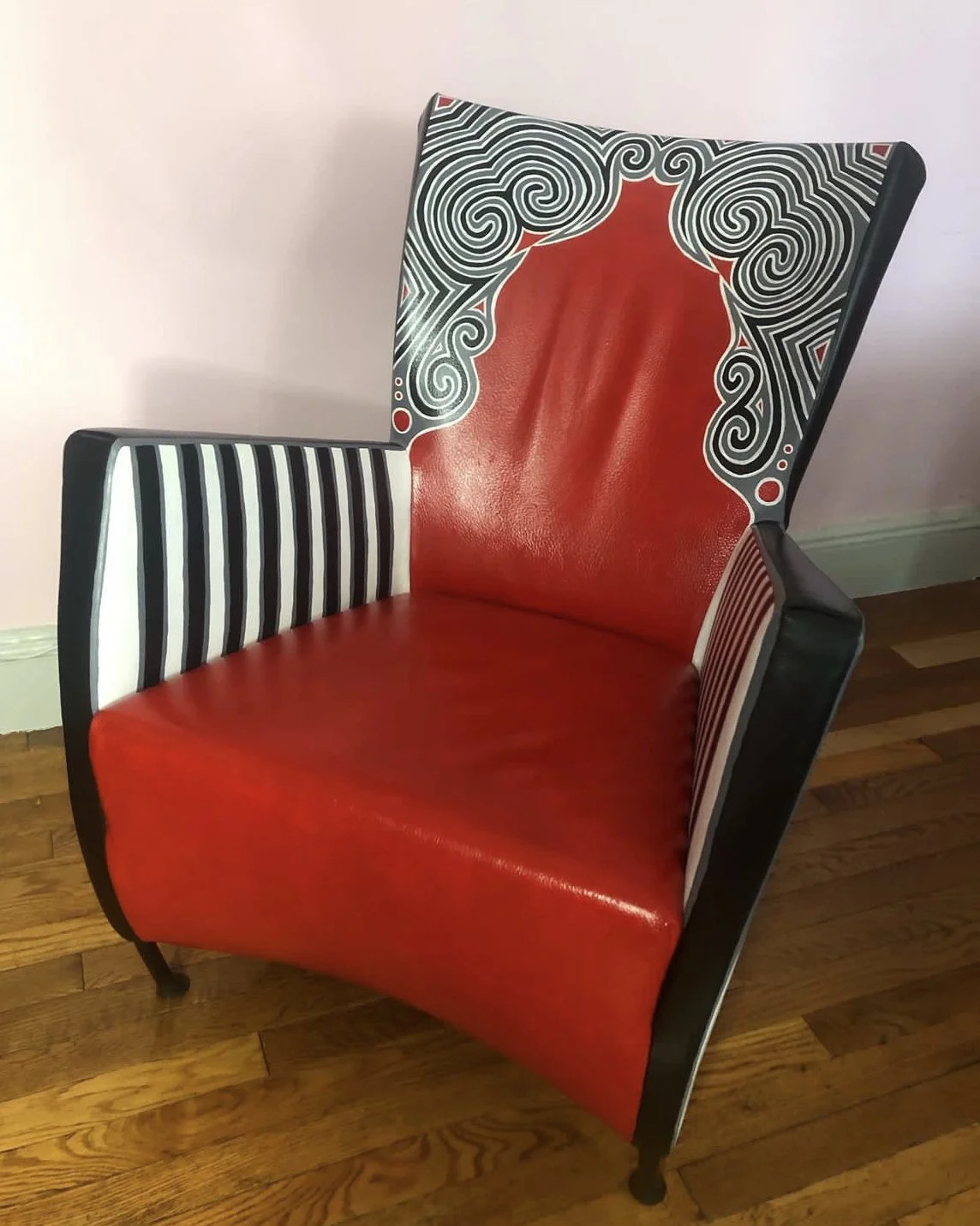 Painted Leather Chair 