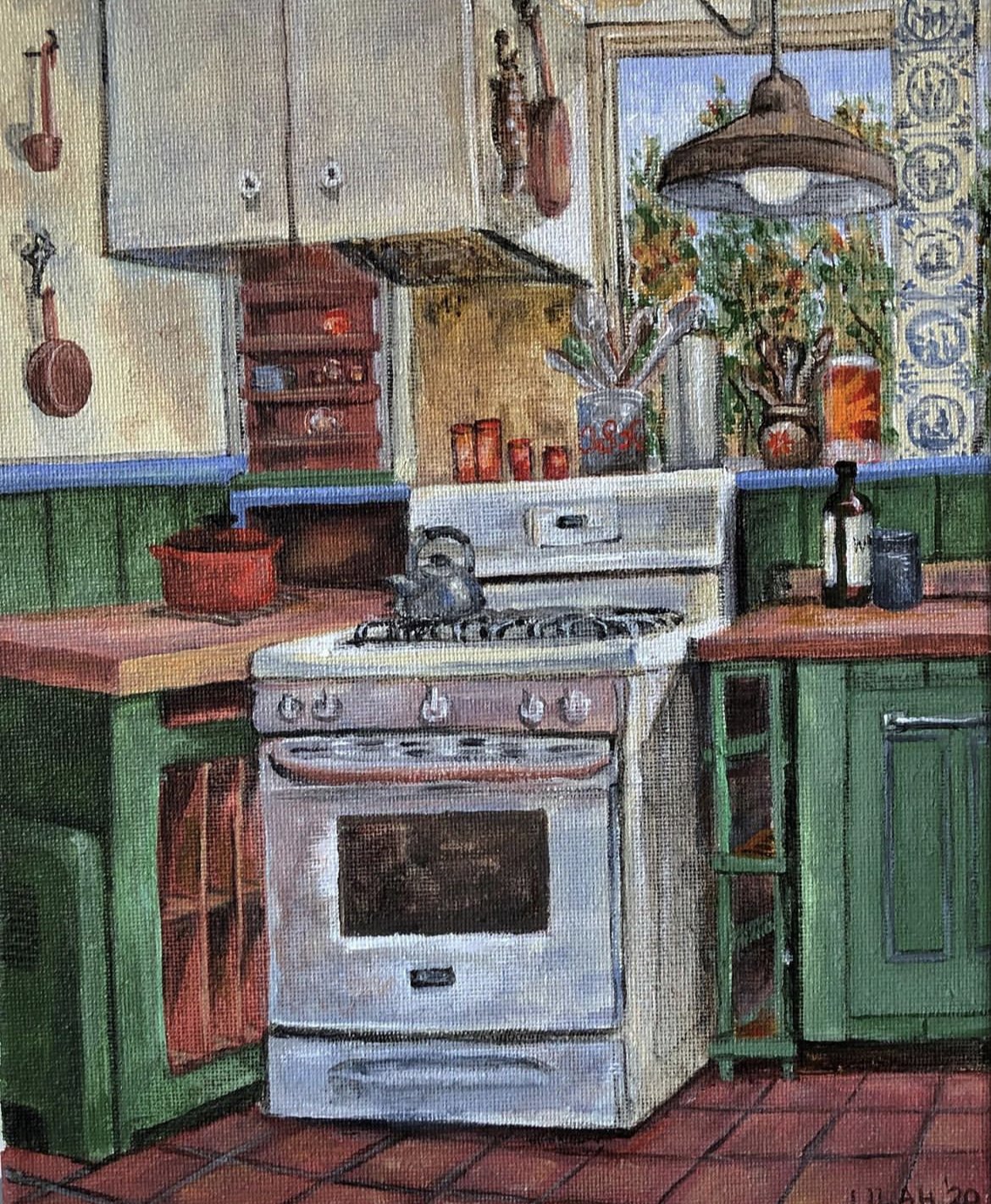 Mom's Kitchen, Acrylic, 8"x10"