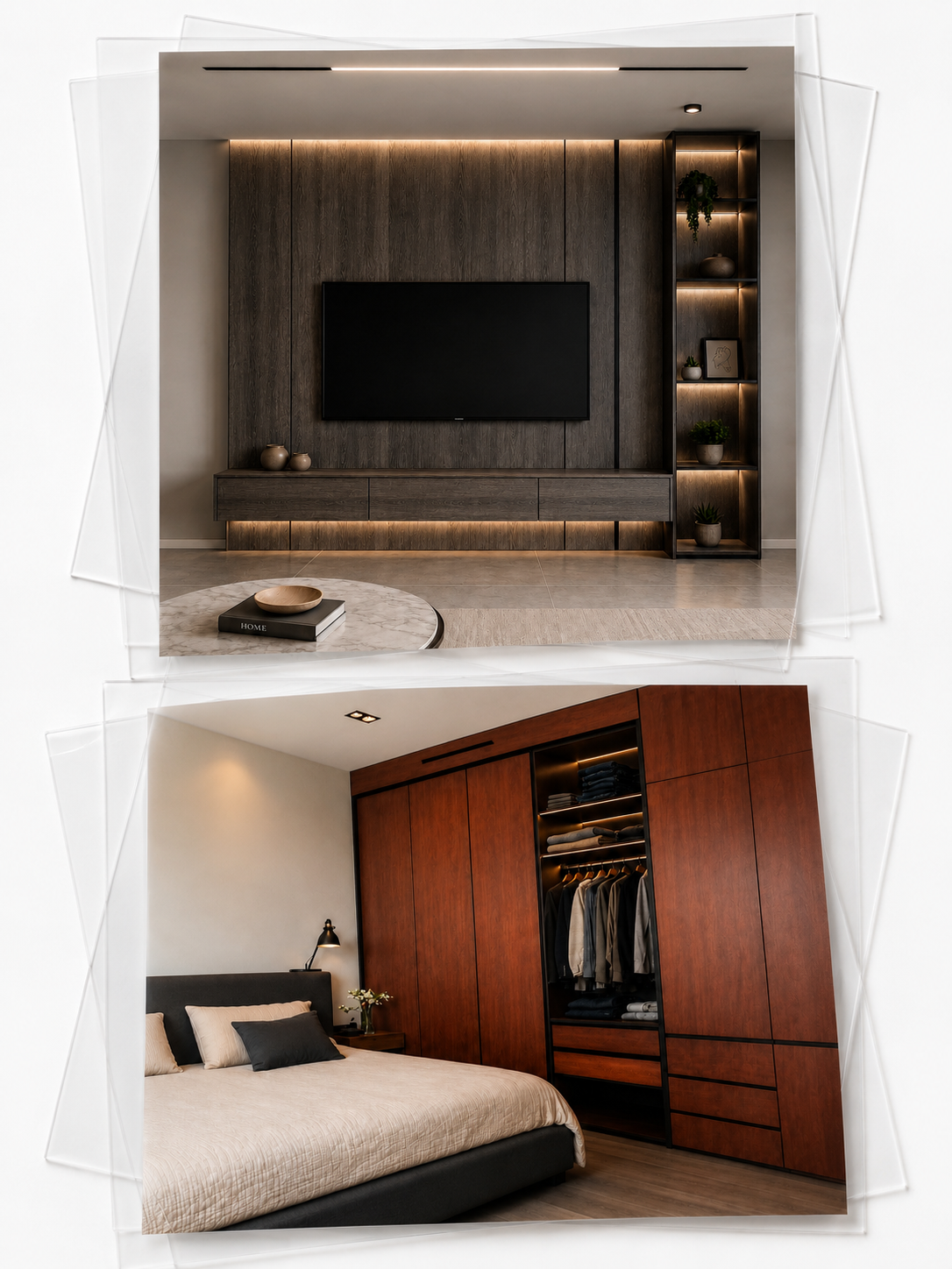 Visualizador de TV y Closet (Grupo de 2 Mica)