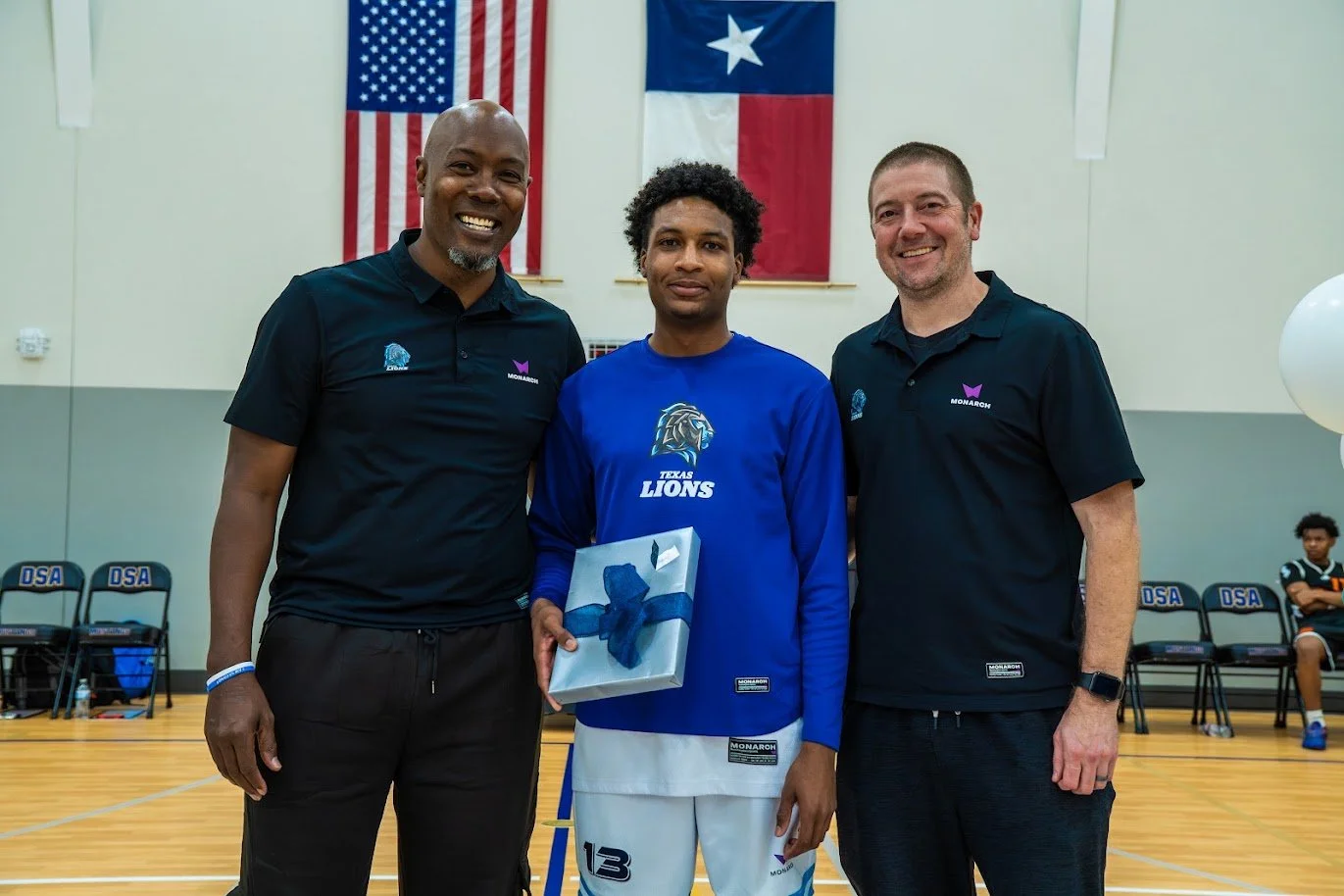 Honoring our seniors on senior night with former player Gabe.
