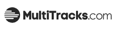Logo of MultiTracks.com with black circle and horizontal lines