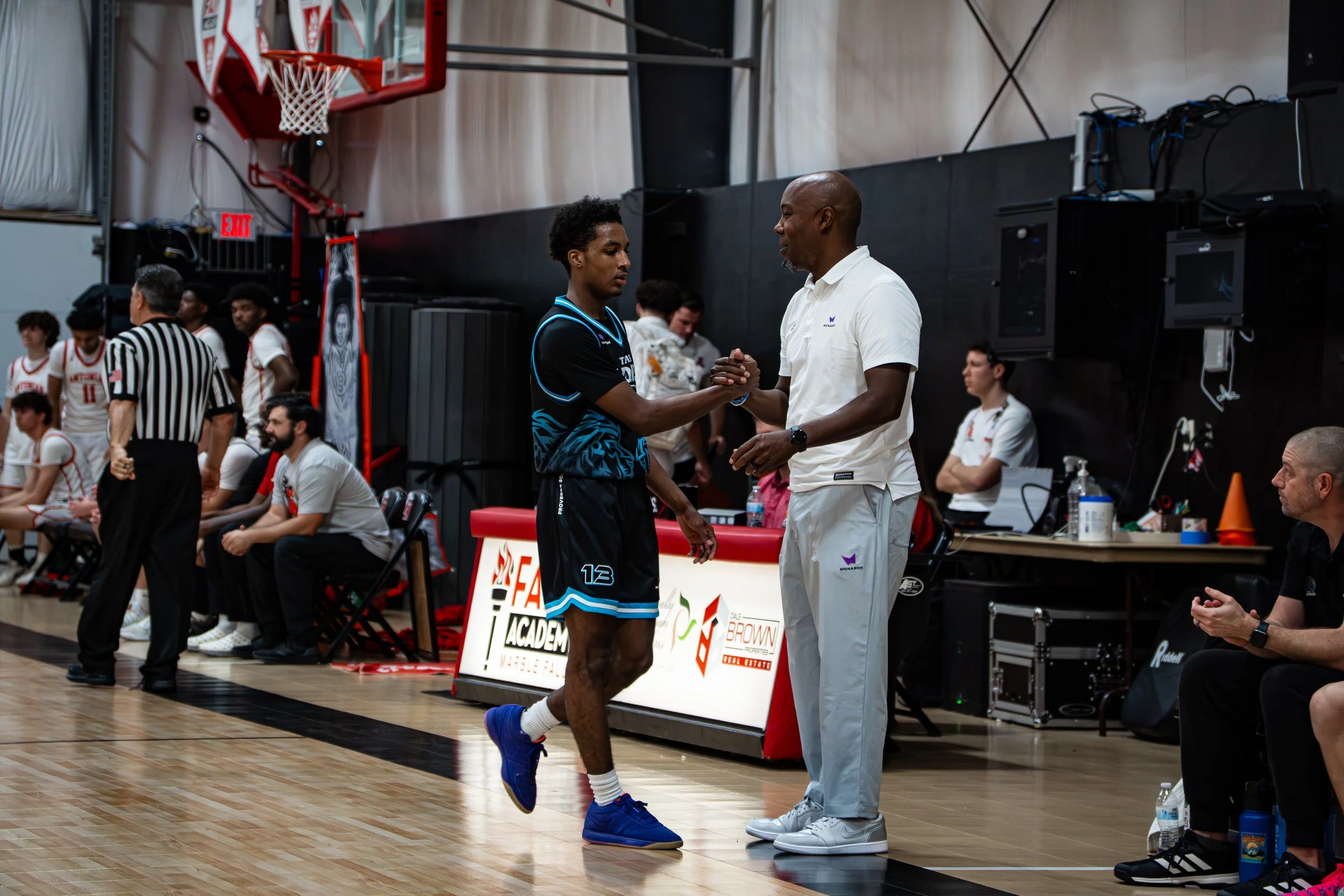 Coach Leo at the Faith Academy Tournament.