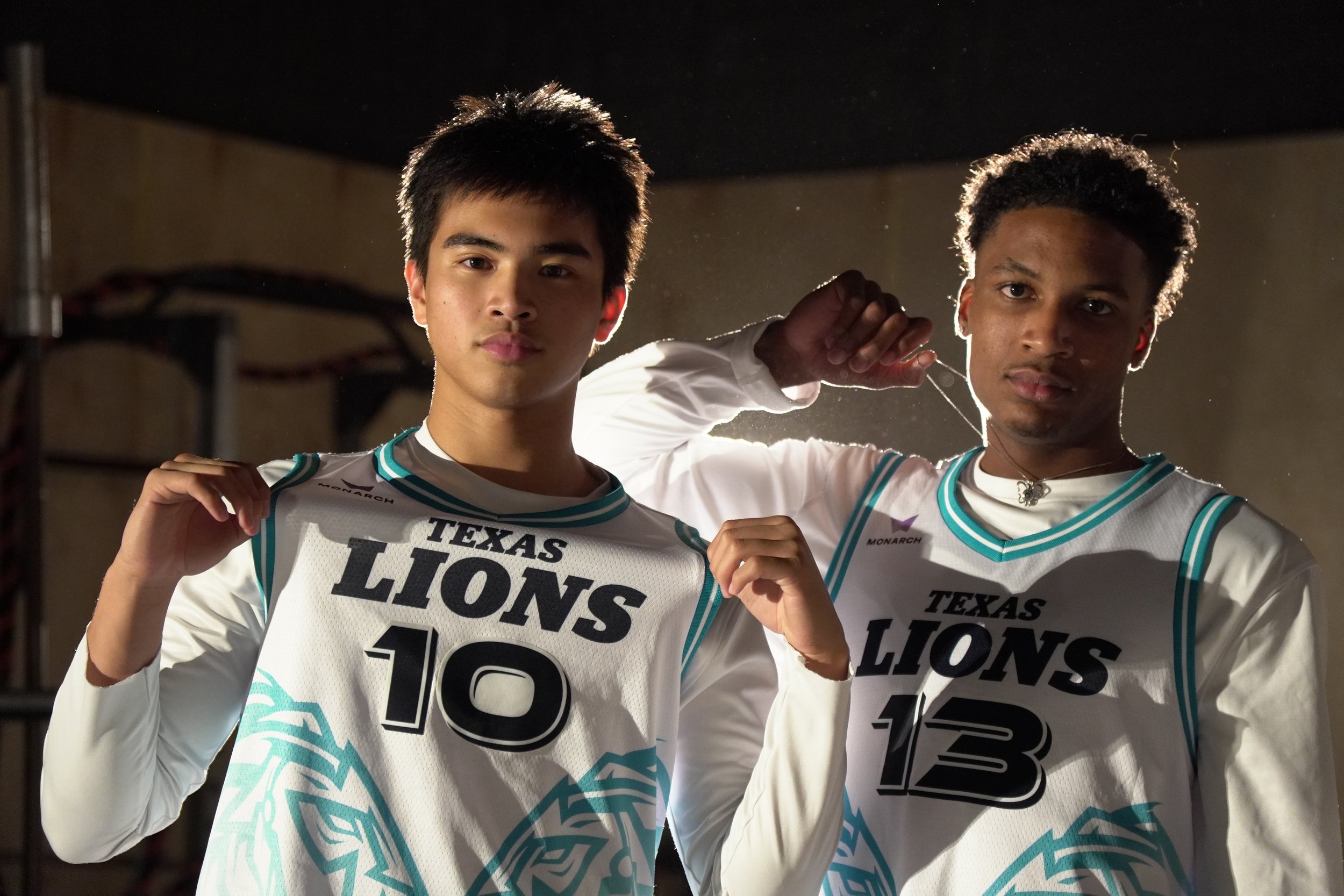 Texas Lions photoshoot for Champion Level Sponsor.