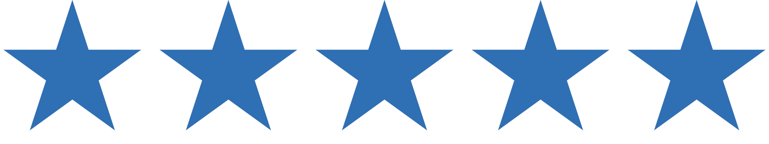 Five blue stars in a row.