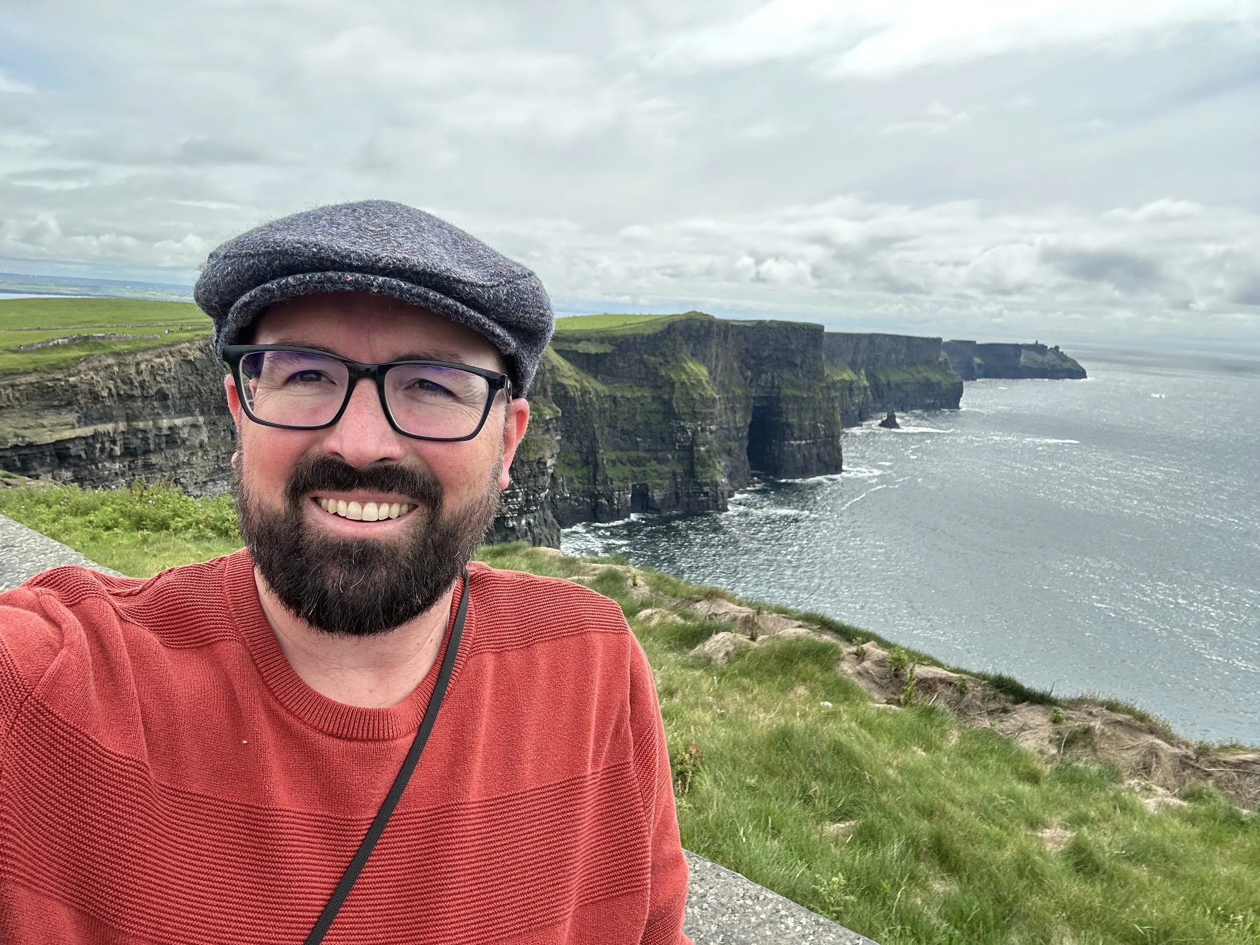 Jason overlooking the Cliffs of Moher on a recent family trip to Ireland.
