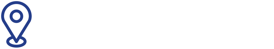 Stylized blue location pin icon