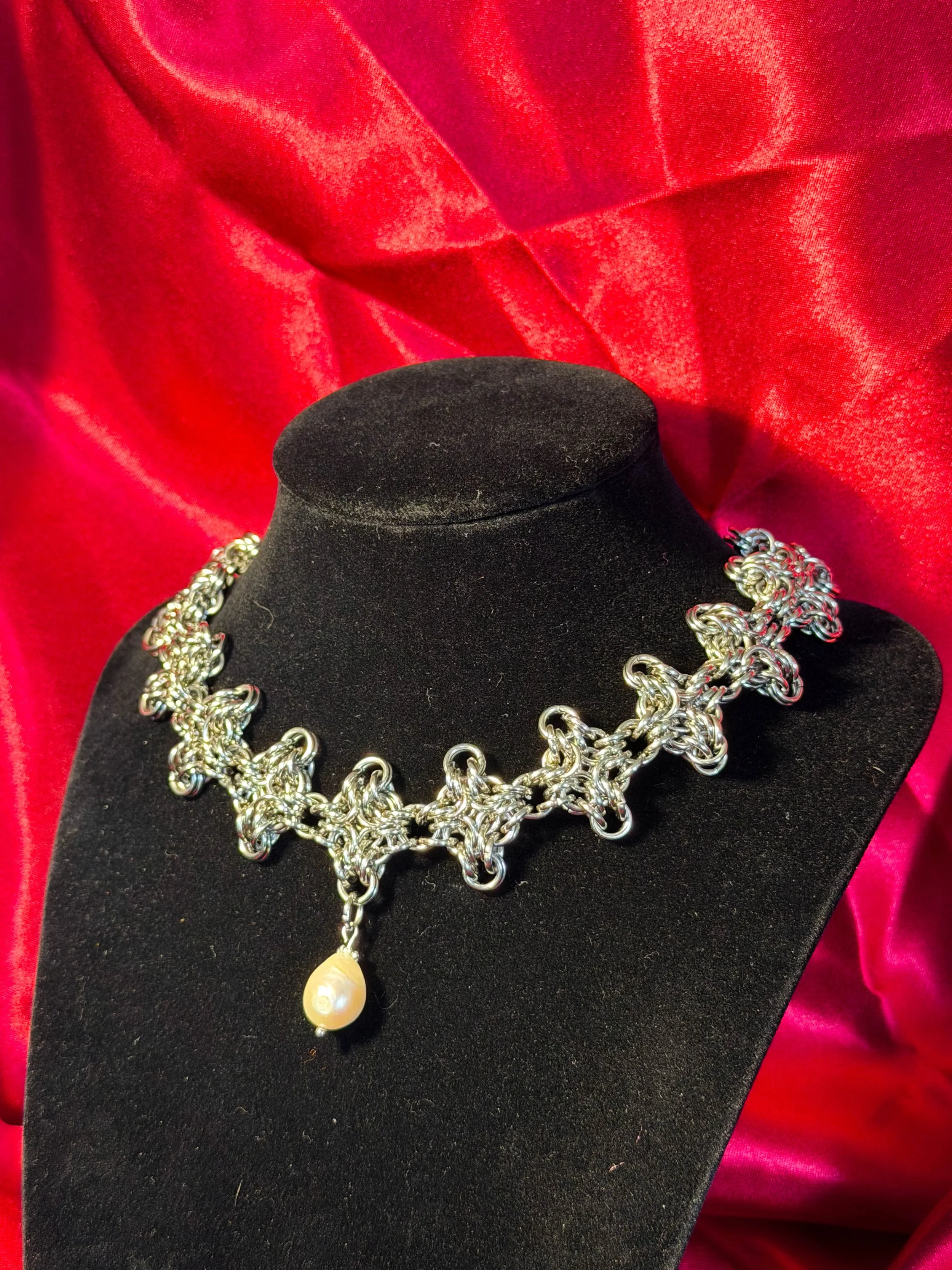 Sparkle Pearl Pendant Chain
