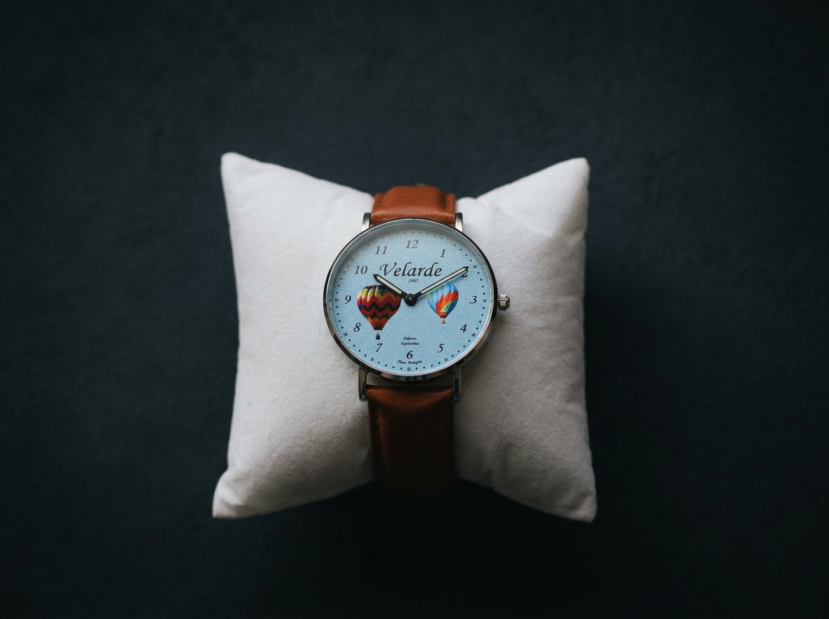 "Fiesta Balloon" 36mm Seiko Field Series Watch - Sky Blue