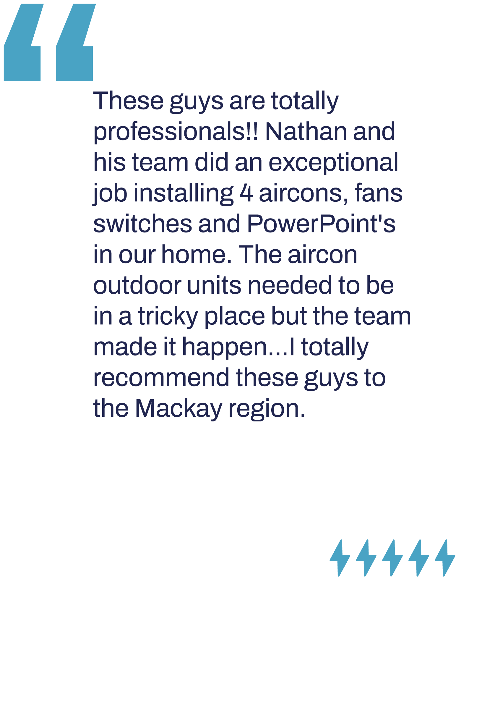 5 Star rating customer review from Stephen.M praising professionalism, quality workmanship, neat installation, and recommending All Stacks for solar and electrical needs.