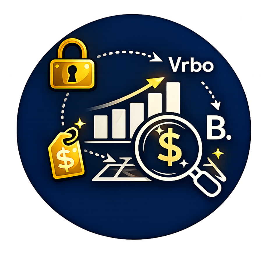 Property Marketing booking engine icon representing commission-free reservations, secure online bookings, and guest convenience.