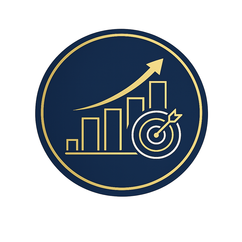 Business growth icon representing strategic branding and graphic design services that help attract customers, build trust, and grow your business.