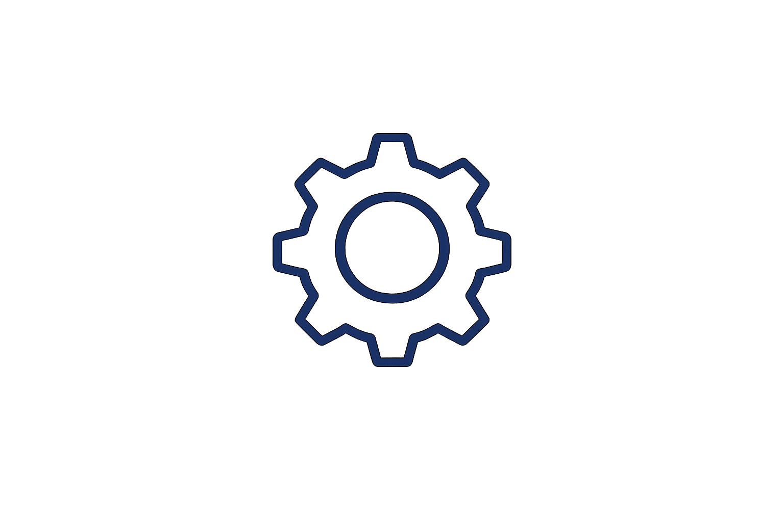 Website maintenance gear icon representing ongoing website updates, SEO maintenance, security, and performance optimization.