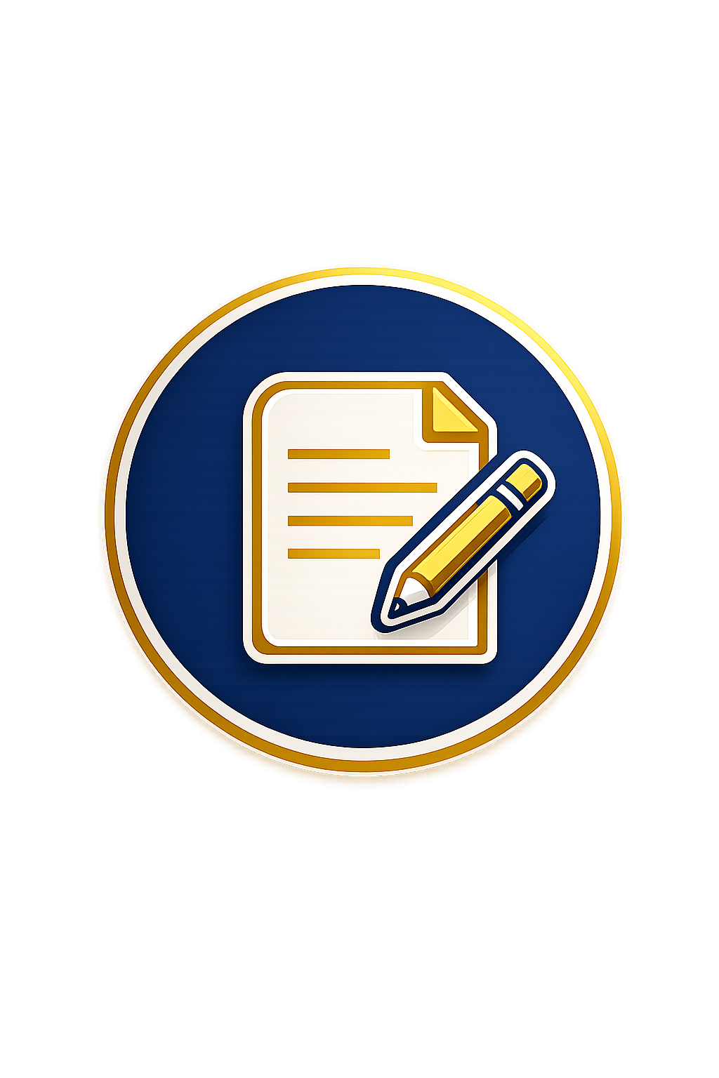Content optimization icon representing SEO content improvements, on-page optimization, structured writing, and search visibility.