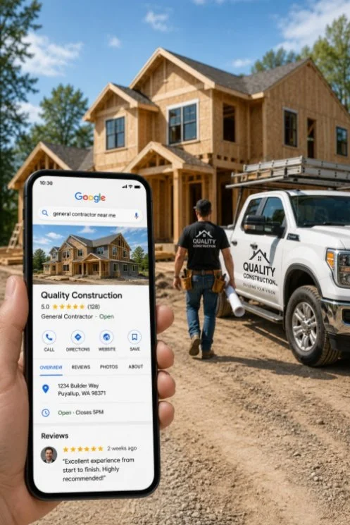 Google Business Profile optimization for contractors by Web Trending Solutions helping local businesses improve Maps rankings, reviews, calls, and visibility.