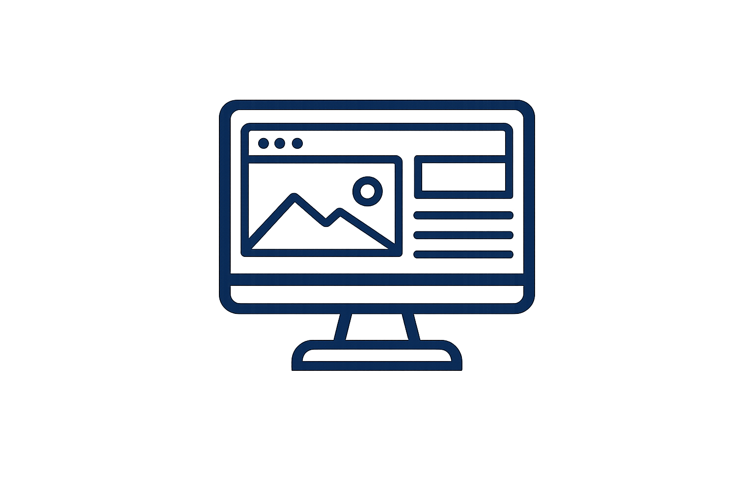 Custom website design icon representing responsive business websites built to improve user experience and increase conversions.