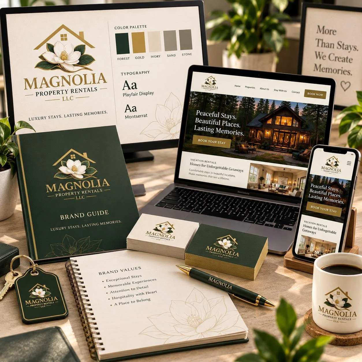 Pierce County logo and brand identity design by Web Trending Solutions showcasing custom branding, website design, and marketing materials.