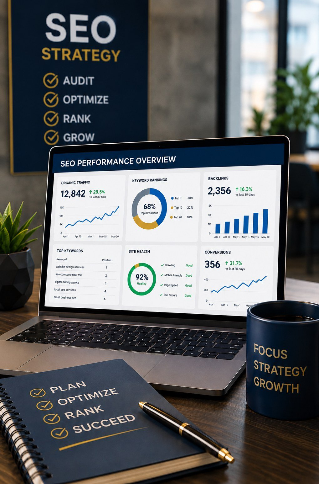 Local SEO services in Pierce County WA by Web Trending Solutions focused on higher Google rankings, organic traffic, website performance, and growth.
