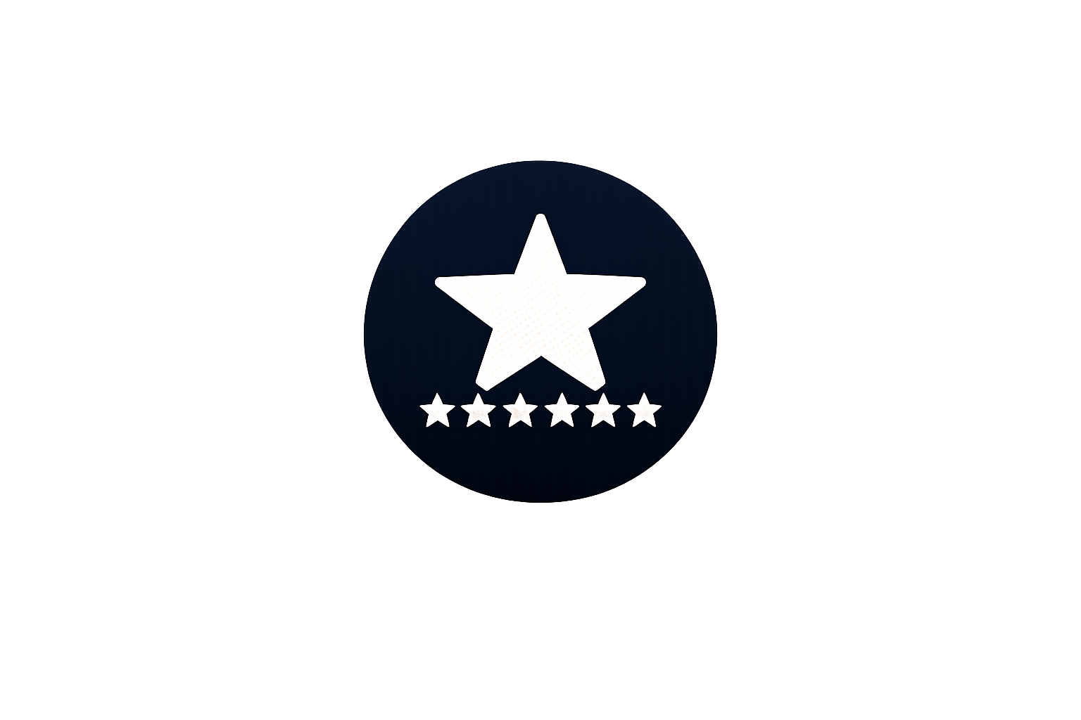 Property Management Marketing five-star review icon representing exceptional guest experiences, positive feedback, and repeat bookings.