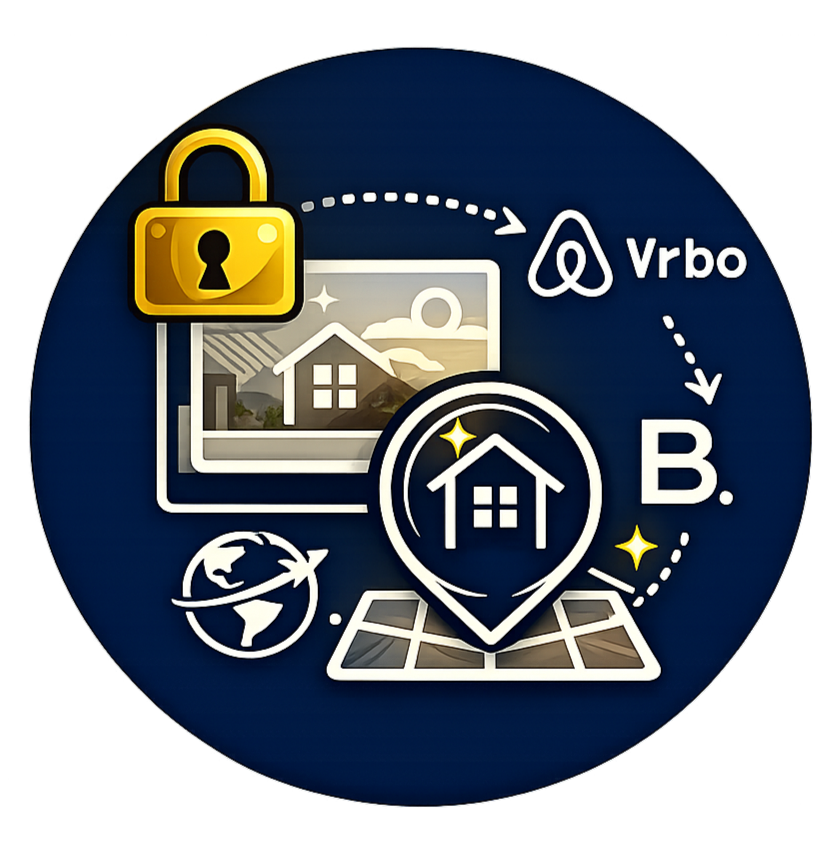 Short-Term Rental SEO optimization icon representing higher Google rankings, organic traffic, and increased direct bookings.