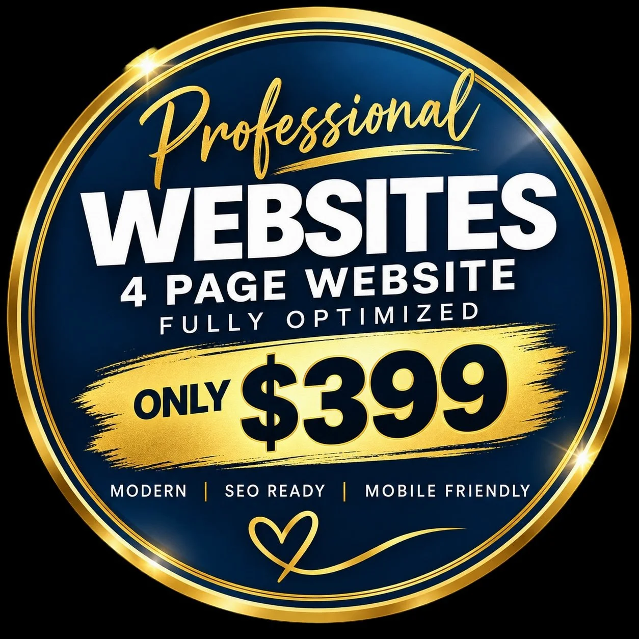 Web Trending Solutions $399 four-page website design special for small businesses needing a professional, SEO-ready, mobile-friendly website.