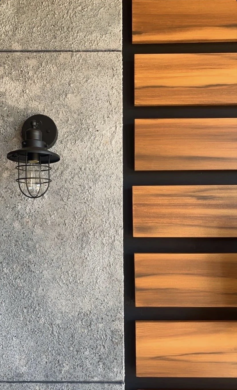 Concrete and wood texturing example
