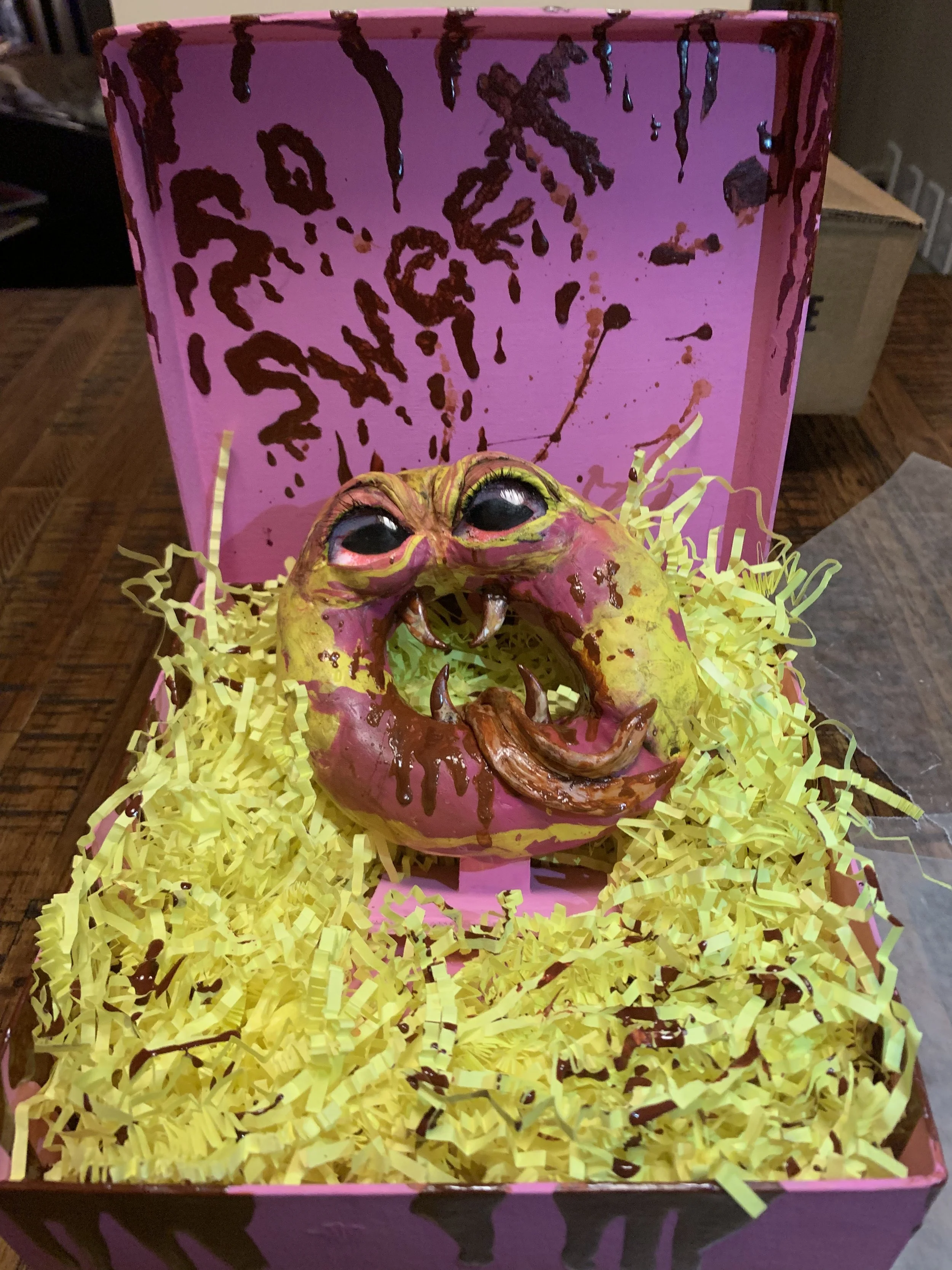 Monster donut prop sculpture