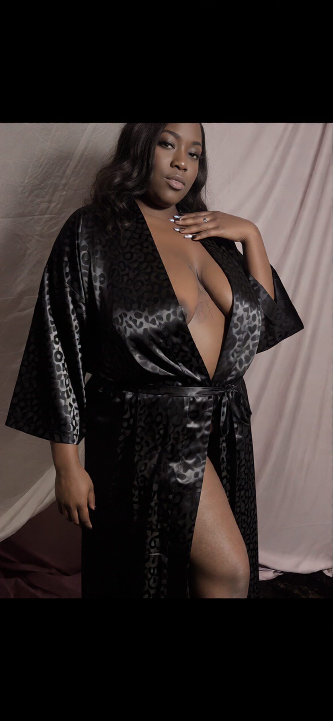 Leopard Satin Robe