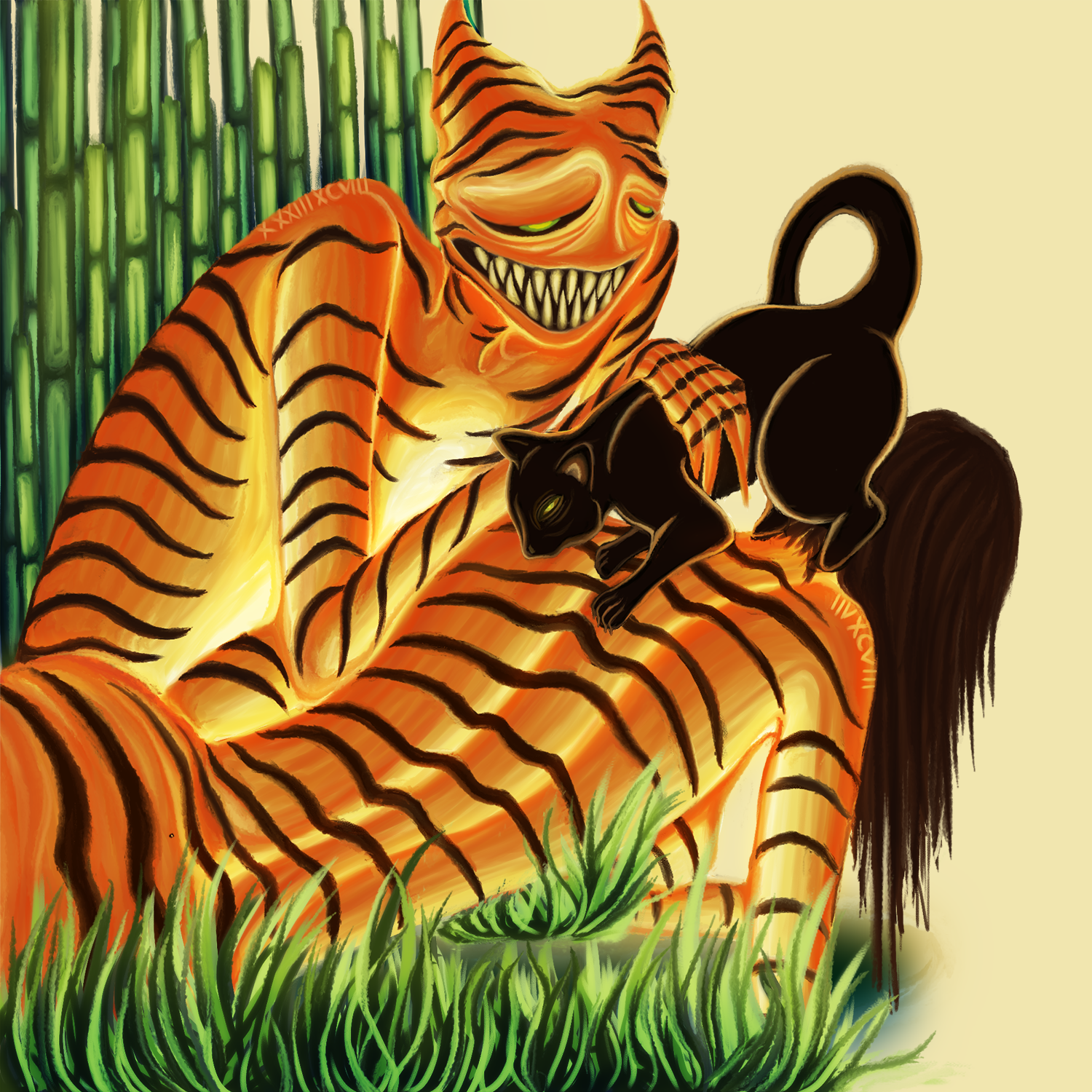 Twin Tigers (print 10x10)
