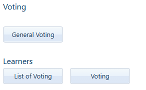 The voting menu in saspac.net. Create custom votes for staff, parents or learners