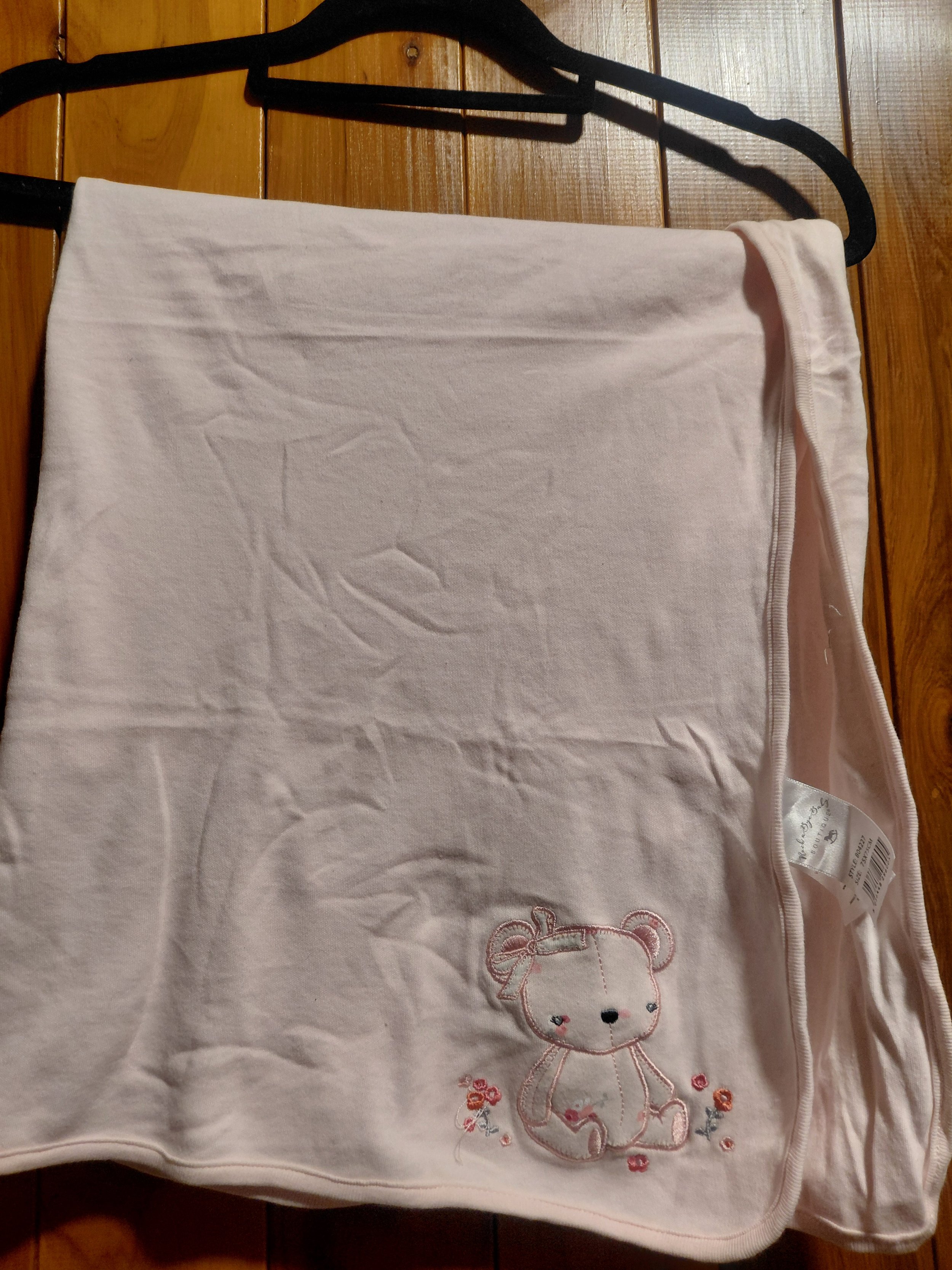 Pink Bear Baby Blanket