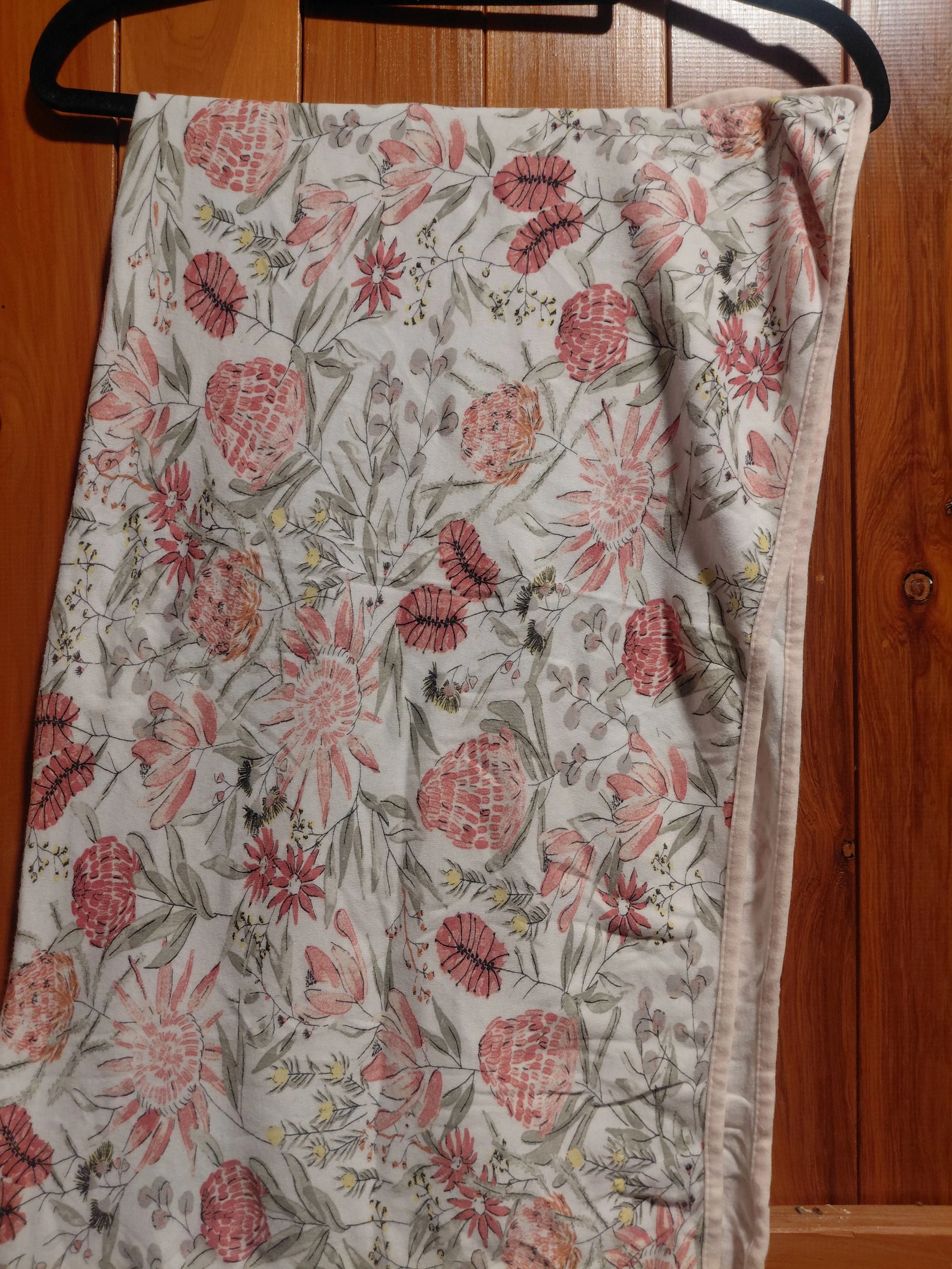 Floral muslin wrap