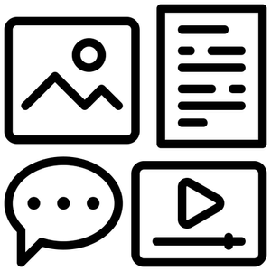 A black silhouette of a cat sitting with its tail curled around its paws.
