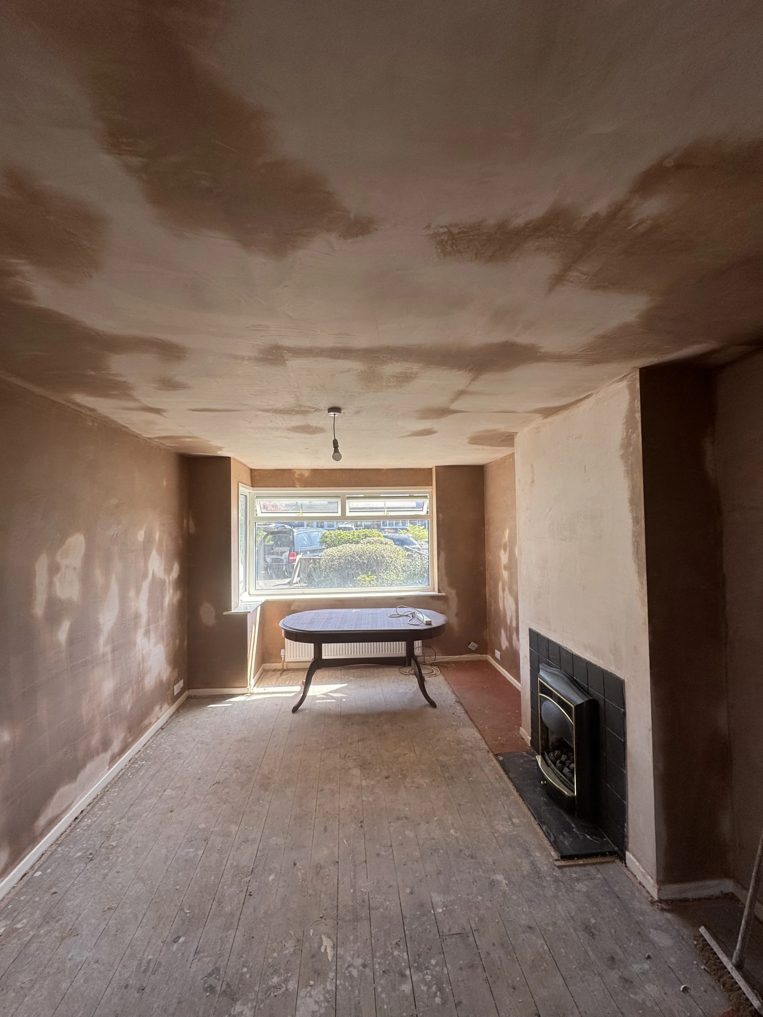 Living room fully plastered 