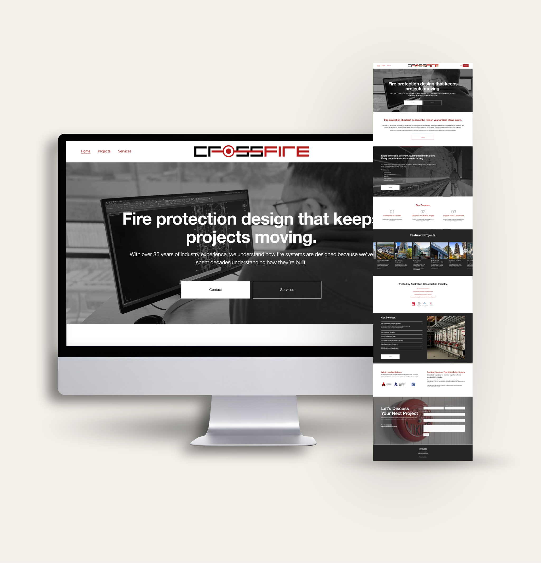 Strategic website re-design for fire protection design and project management