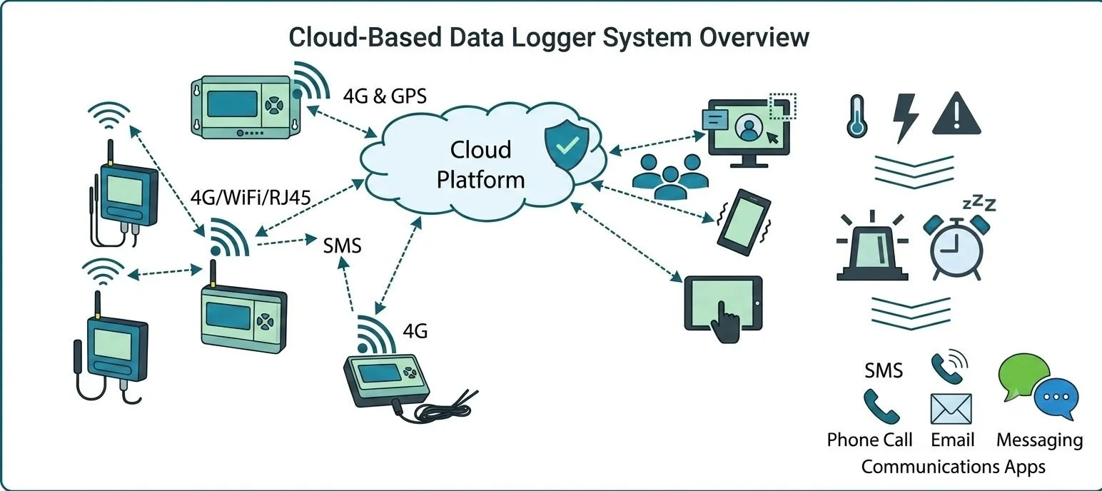 Cloud based data logger system