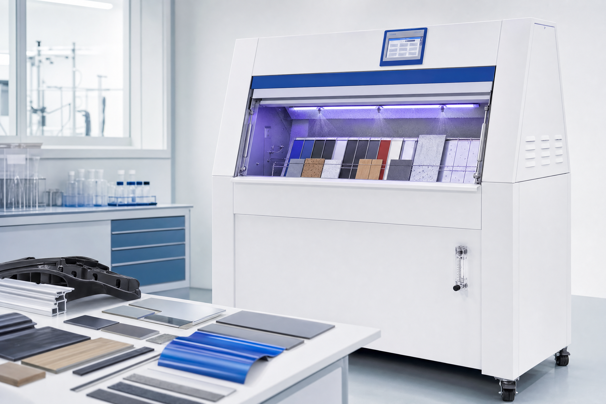 UV weathering test chamber for controlled ultraviolet, temperature and moisture exposure in Malaysia