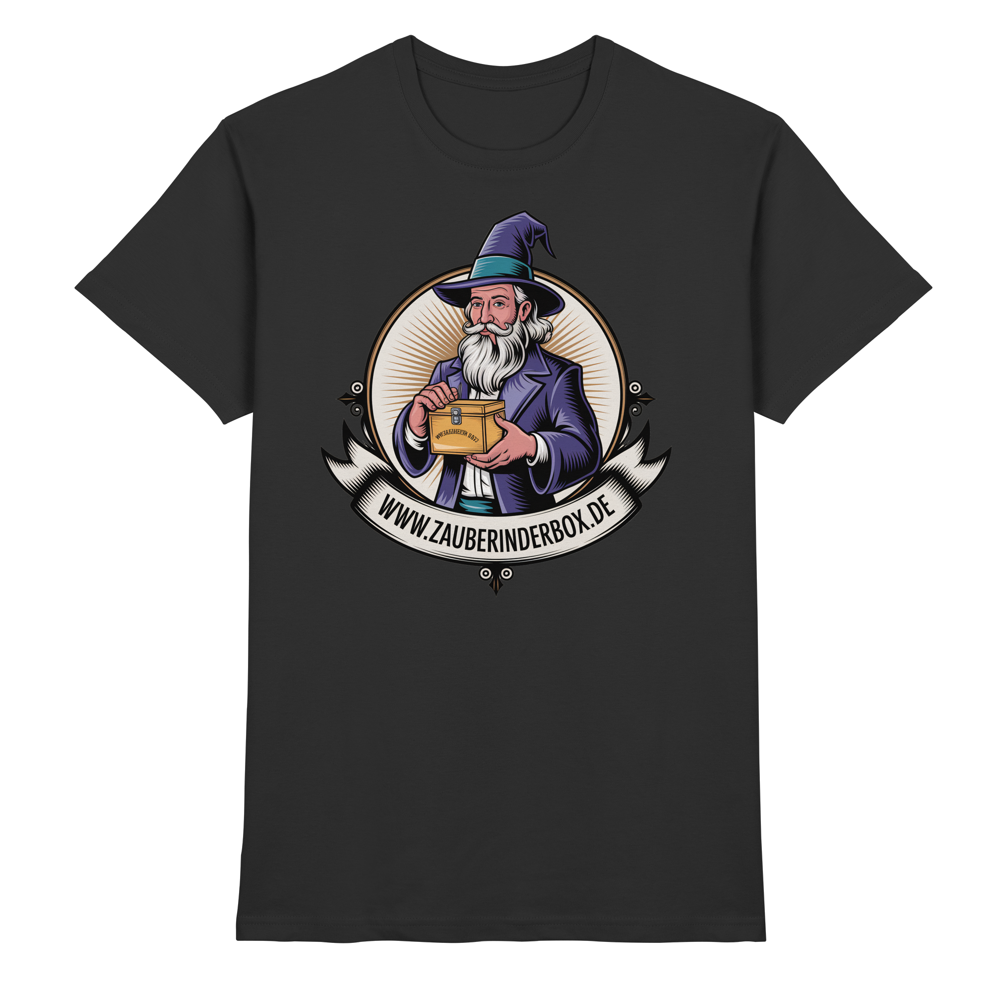 Magisches T-Shirt mit Zauberer-Print