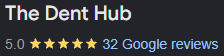 'The Dent Hub' with a 5.0-star rating based on 32 Google reviews.