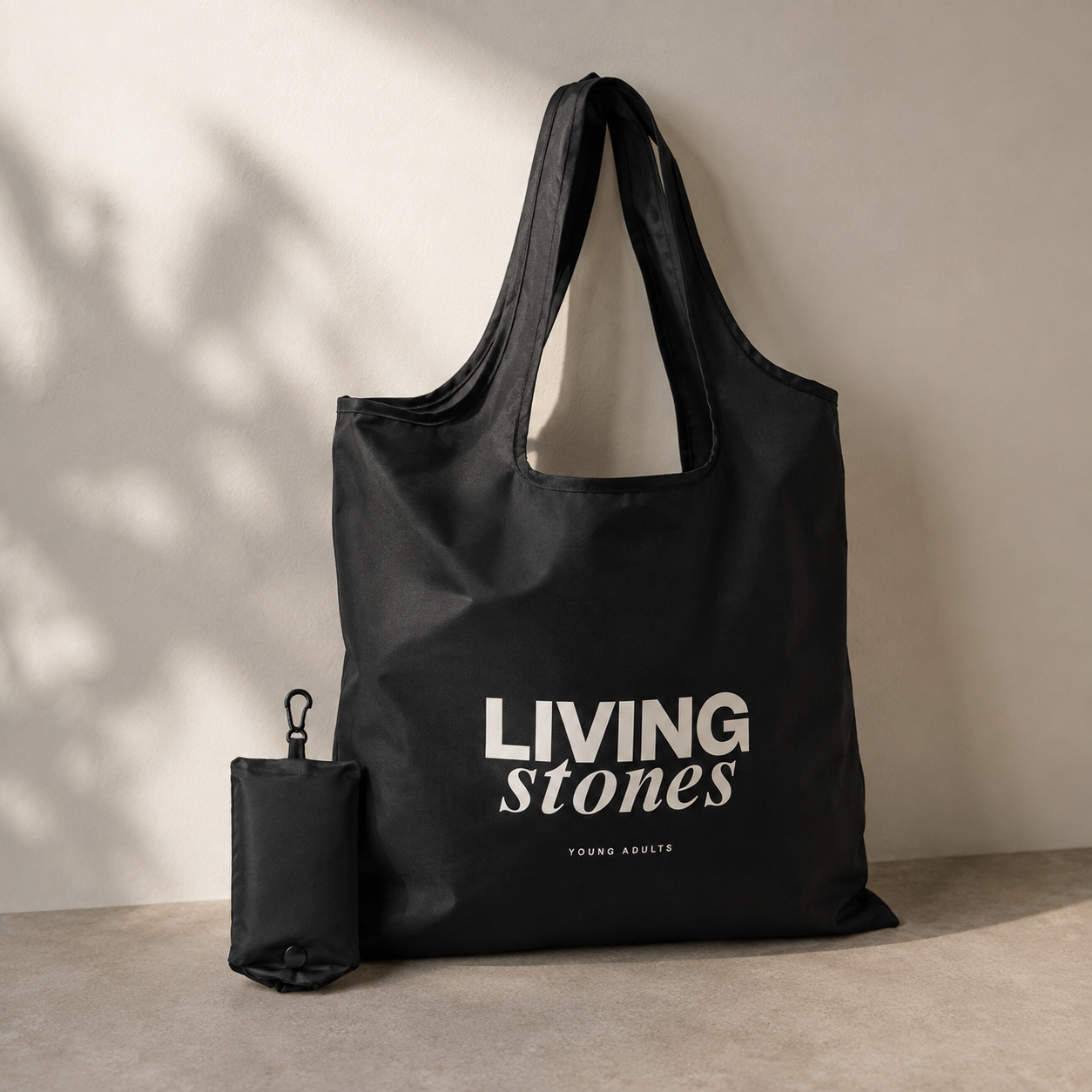 Living Stones Reusable Tote - Black