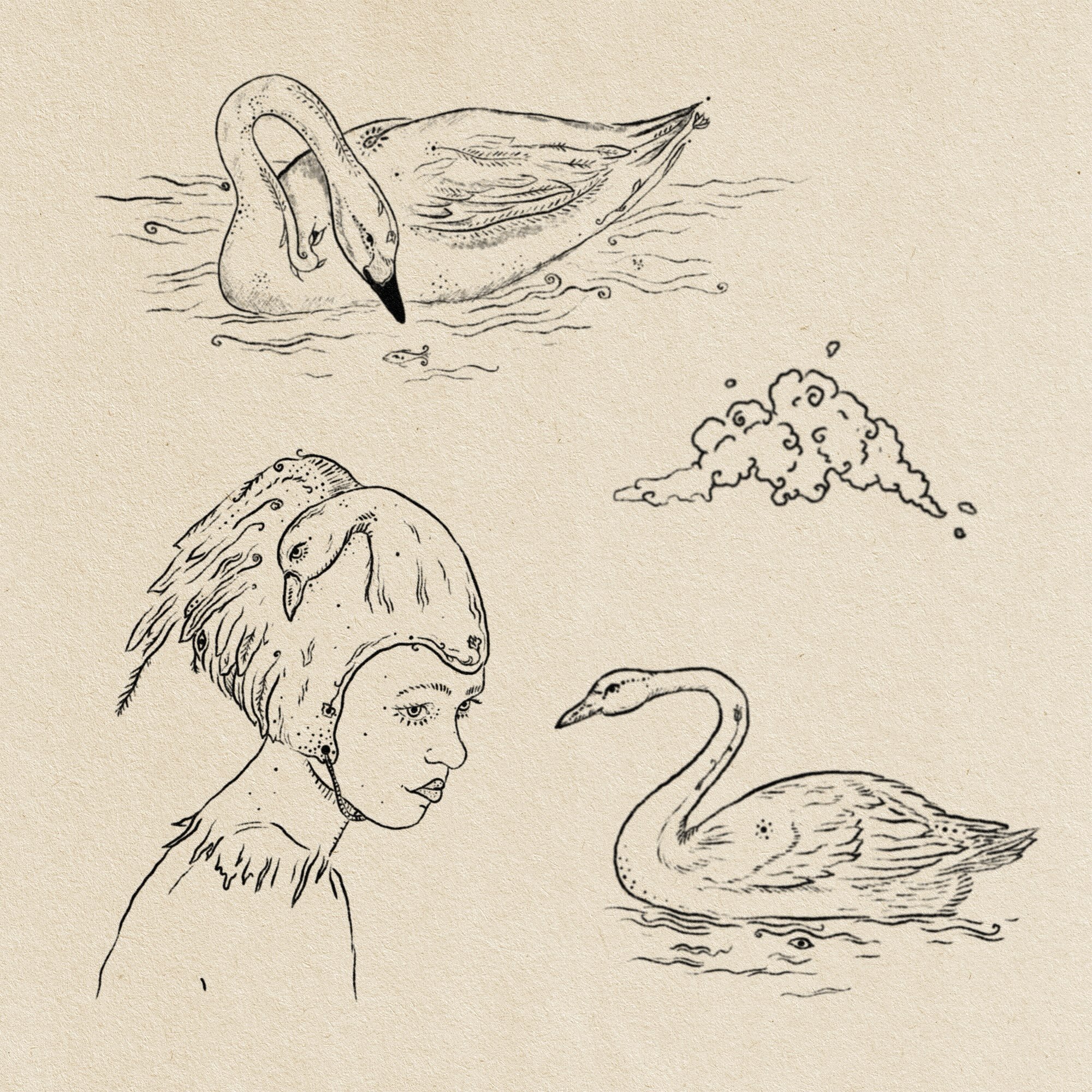 Swan girls. 
Tattoo tickets, flash &amp; commissions available on our website.