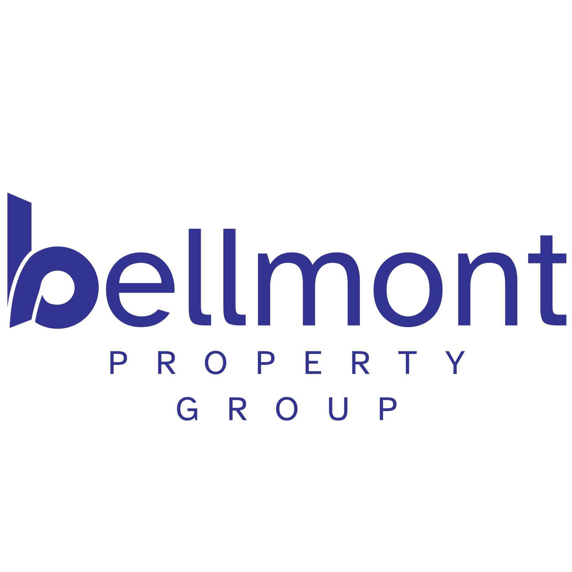Logo for Bellmont Property Group with the word 'bellmont' in large purple lowercase letters and 'PROPERTY GROUP' underneath in smaller purple uppercase letters, on a black background.