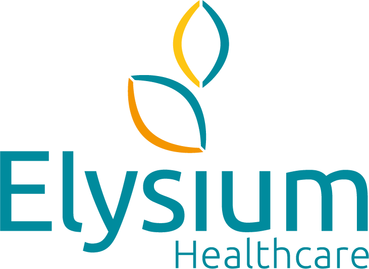Elysium Healthcare logo with stylized leaf design above the company name.