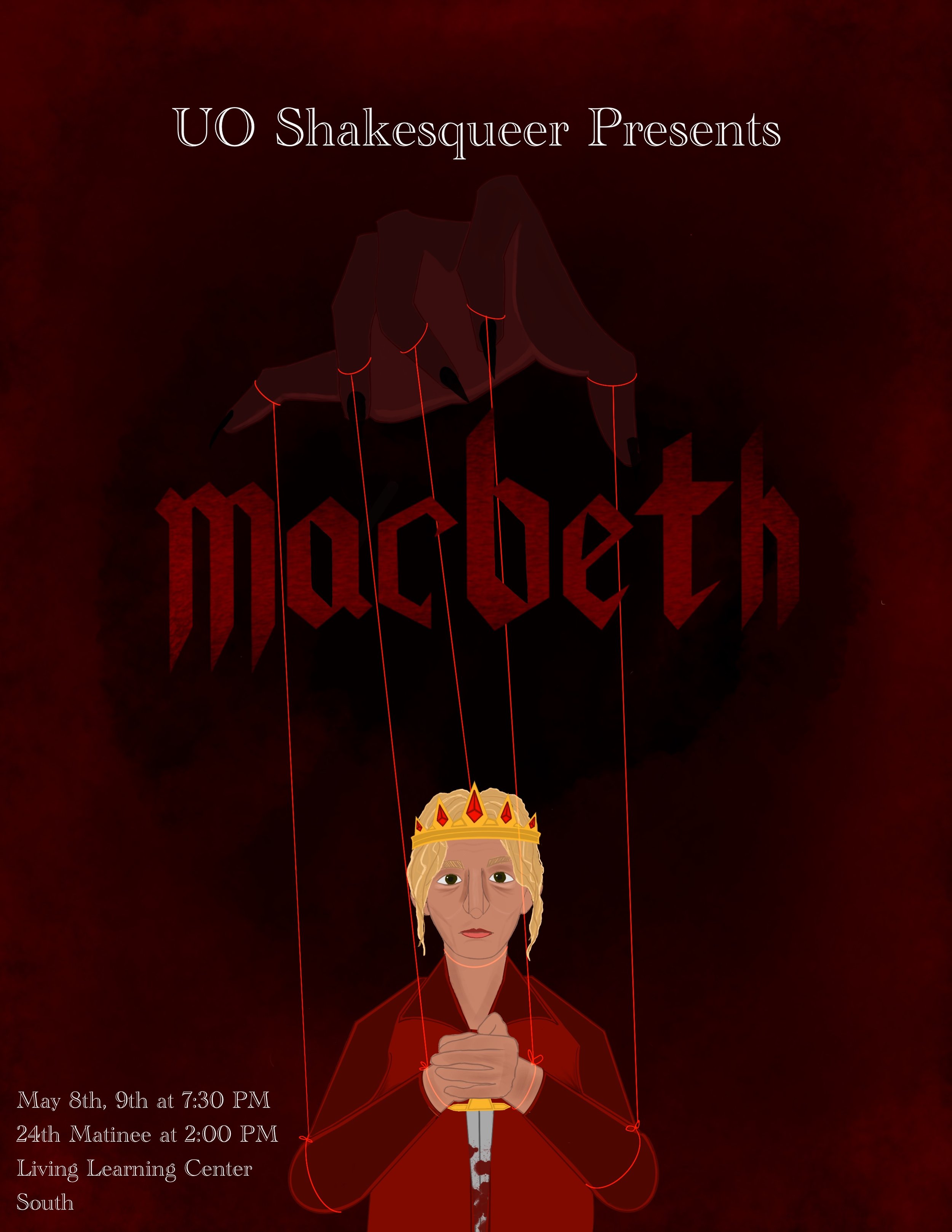 Poster design for Shakesqueer's Macbeth 2026