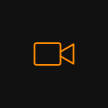 simple line illustration icon of a video camera