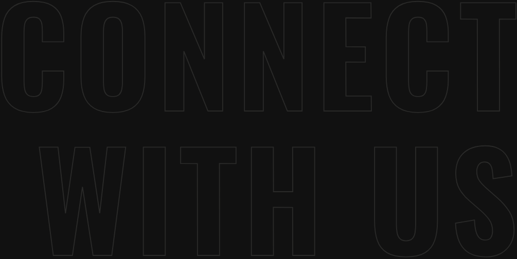 Text saying "Connect with us" with a minimalist black background.