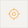 simple outline icon of a target or bullseye
